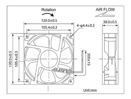 Imagen 5 de 8 de Turbina Cooler Fan Bosser Dc 12v 4 Pulgadas 120x38 Mm Buje