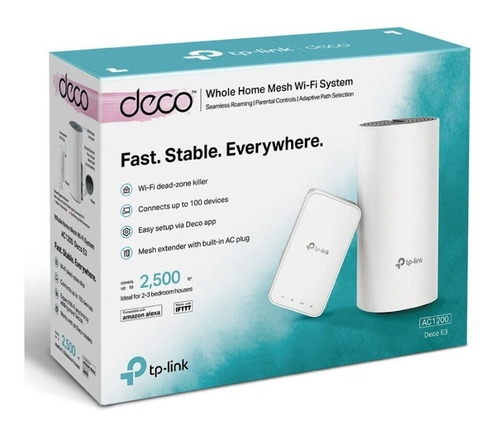 Imagen 4 de 7 de Super Extensor Wifi Tipo Malla Tp-link Deco E3 Kit 1200mbps