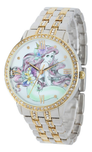 Disney - Reloj Con Diamantes De Imitación, Para Mujer., Mu.