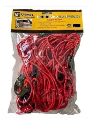 Imagen 2 de 5 de Red Elastica Fuerte Pulpo P/ Equipajes Pick Up 120x80cm
