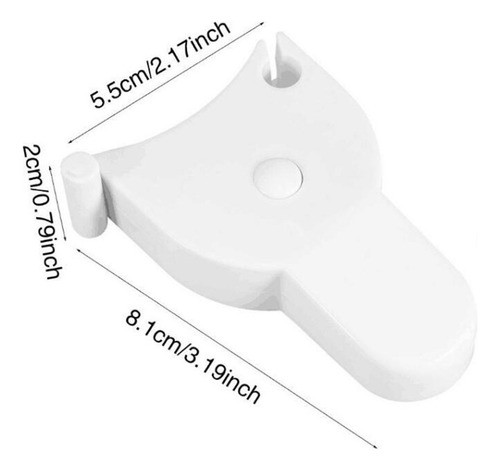 Fita Métrica De Cintura Corporal Com Botão De Pressão, Medid