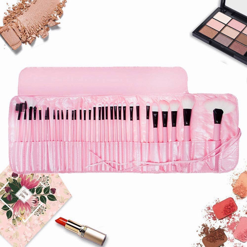 Juego De 32 Brochas Pincel De Maquillaje Profesional+estuche