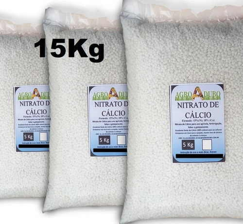 Fertilizante Nitrato De Calcio 15 Kg Ferti Adubo