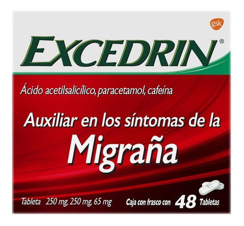 Excedrin Para Síntomas De Migraña 48 Tabletas