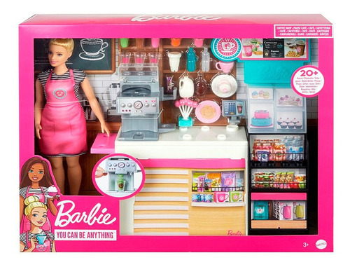 Barbie Cafetería Gmw03 Juego De Muñecas