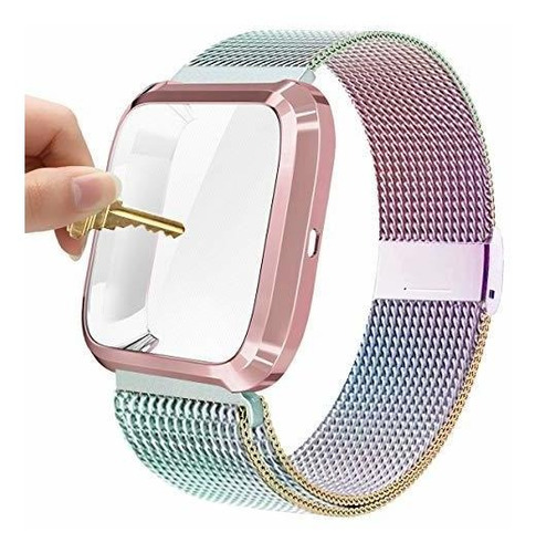 Compatible Con   Versa Bands Versa 2 De Acero Inoxidabl...