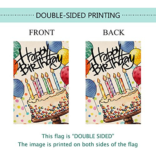 Bandera De Casa De Feliz Cumpleaños - Gran Pastel Colo...