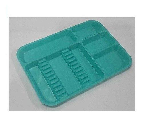 Imagen 2 de 6 de Charola Con Division Grande Dental Instrumental (kit 5 Pzas)