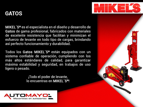 Gato Hidráulico Botella Para Pluma Capacidad 1.5 Ton Mikel's