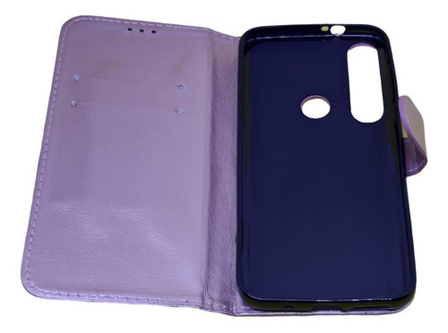 Capa Carteira Para Moto G8 Plus Rosé Claro - Compatível