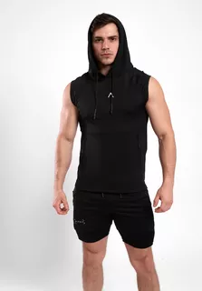 Chaleco Gym Hombre - Casaca Hoodie - Ropa Deportiva - Alpha