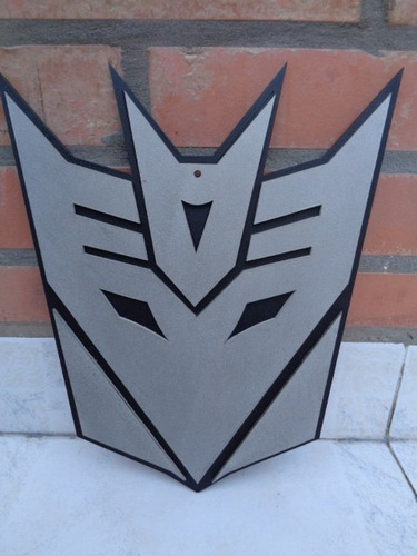 Transformers Decepticons Logo Madera Con Relieve Serie