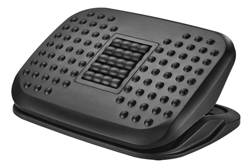 FOH Reposapiés Gaming Oficina Ergonómico Ajustable con Rodillos de Masaje Súper Cómodo Oficina JBA-003 Color Negro