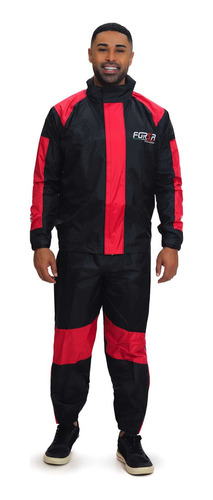 Capa De Chuva Moto Preto E Vermelho Forza Somos Loja 