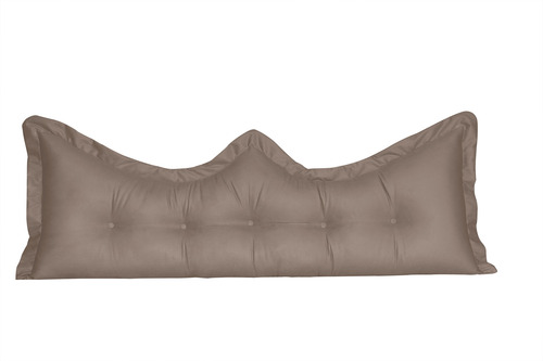 Almofada Encosto Coroa Queen 160 Cm Marrom-claro Lisa