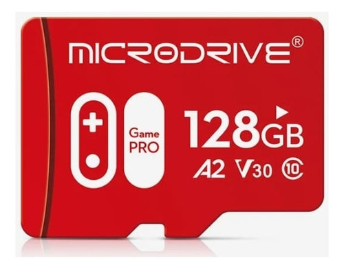 Tarjeta Sd Microdrive 128 Gb Clase 10de Roja Altavelocidad. 