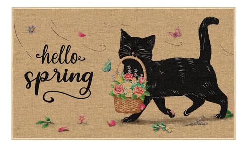 Welcome Spring Door Mat 17 X 29 Pulgadas Goma Antidesli...