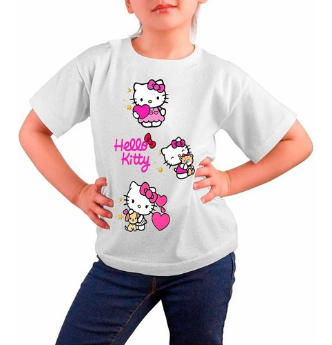 Polera Estampada 100%algodón Niña Hello Kitty Exclusivo001