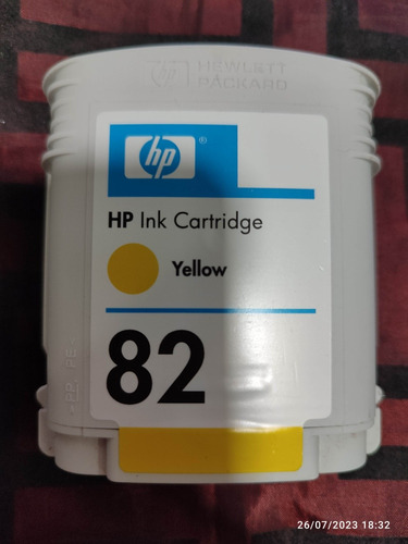 Cartucho Tinta Plotter Hp 82 C4913a Yellow Lleno Nuevo Cs