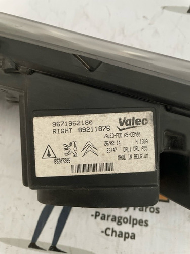 Faro Delantero Der. Citroen Ds3 Luz Diurna Led Original