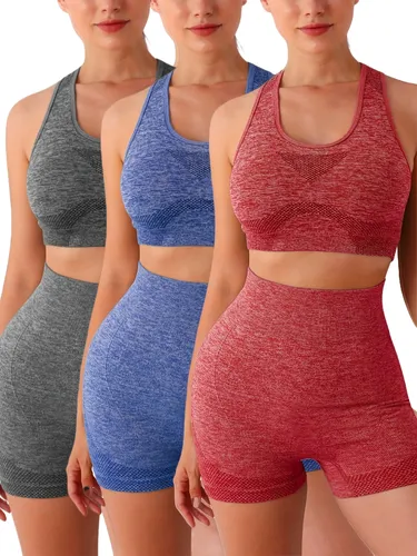 Kit 3 Conjunto Academia Fitness Levanta Bumbum Sem Costura