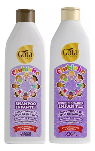 Gota Dourada Clubinho Infantil Shampoo E Cond. Tipos