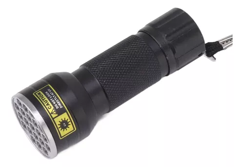 Linterna UV de luz negra, 21 LED 395nm luz negra UV, detector de