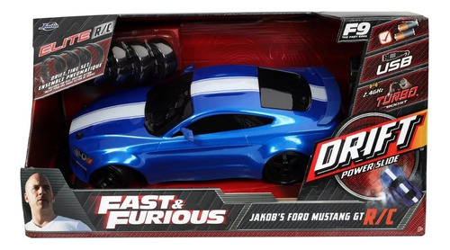  Carro Fast & Furious Ford Gt Azul Jada Mustang