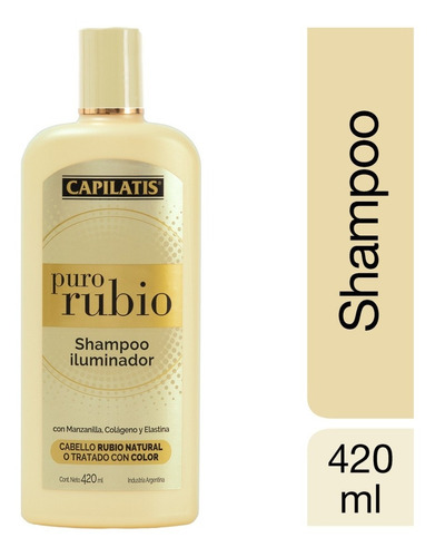Shampoo Capilatis Puro Rubio Iluminador X 420 Ml