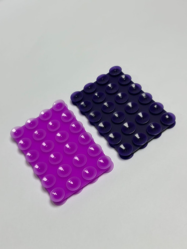 Capa De Silicone Com Ventosa Dupla Para Todos Os Celulares Violeta-escuro Lisa