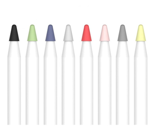 Imagen 2 de 5 de Pack 10 Fundas Protectoras Para Punta Lápiz Apple Pencil 1/2