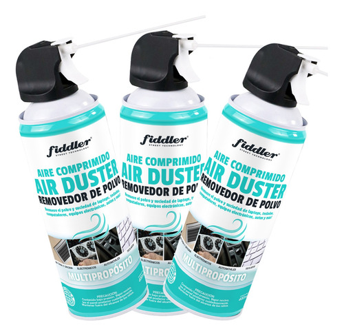 3x Limpieza Pc Notebook Aire Comprimido Air Duster Circuitos