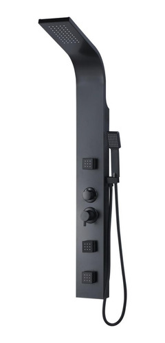 Imagen 1 de 6 de Columna De Ducha Escocesa Panel Hidromasaje Jets Metal Negro