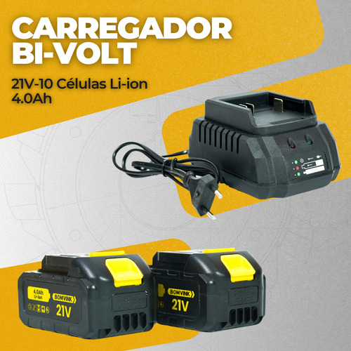 Plaina Sem Fio Com 2 Baterias Brushless Profissional Cor Amarelo