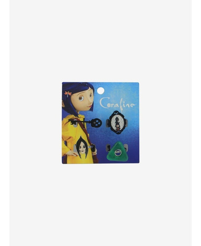 Set De Anillos Licenciados Coraline Laika 