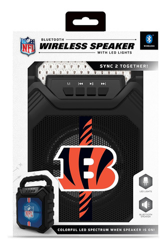 Soar Nfl Xl Shockbox Altavoz Bluetooth Inalámbrico, Bengals