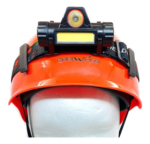 Linterna Vincha Minera Usb Recargable 2 Luces Led Camping Color De La Linterna Negra Color De La Luz Blanco