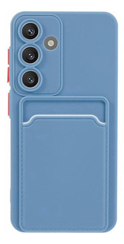 Protector Samsung Galaxy S24 Con Porta Tarjeta Color Azul