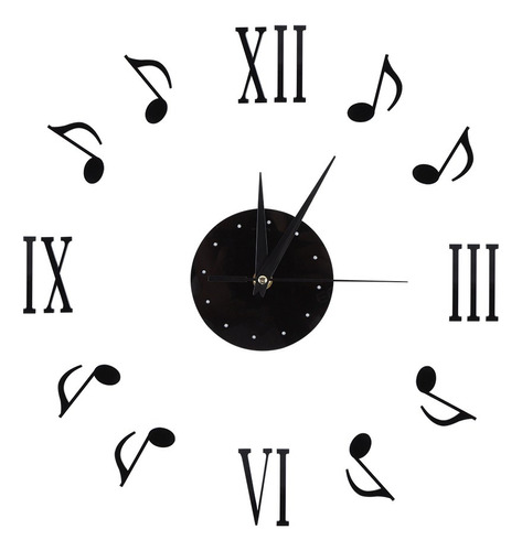 Reloj De Pared Con Nota Musical Con Placa De Cd De Vinilo Y