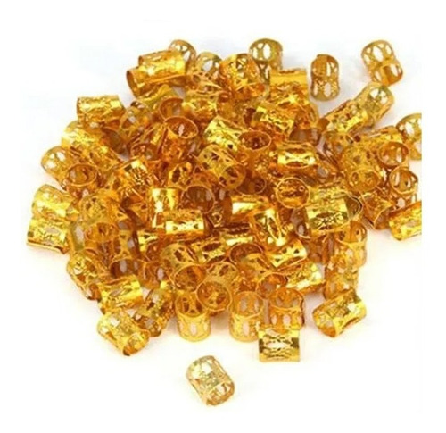 Imagen 6 de 8 de 48 Anillos Cuffs Adornos Trenzas Africanas Rastas Dorados