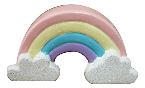 Cofrinho Cofre Arco Iris De Ceramica Enfeite De Mesa