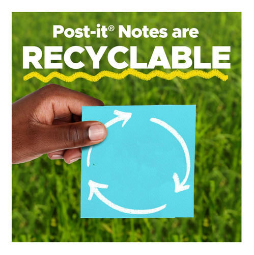 Notas Post-it, 3 In X 3 Pulgadas, 14 Almohadillas De Notas Y