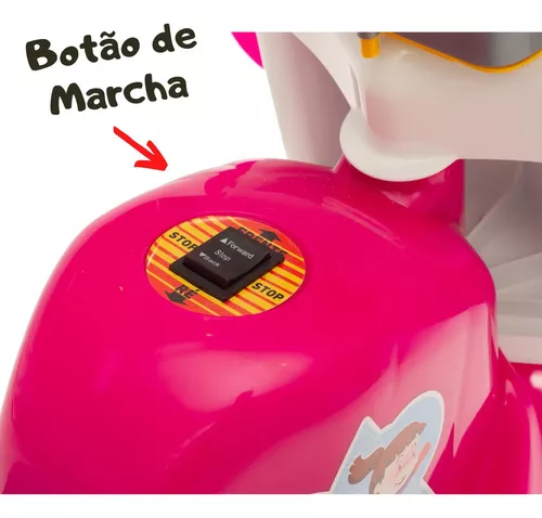 Motinha Eletrica Pink Infantil com Marcha Frente e Ré 6v/3+