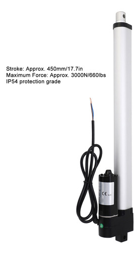 Atuador Elétrico Linear 3000n 450mm Stroke Ip54 Protection