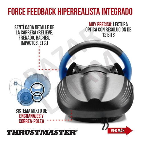 Combo Thrustmaster T150 Rs+palanca Th8a+pedalera T3pa Pro