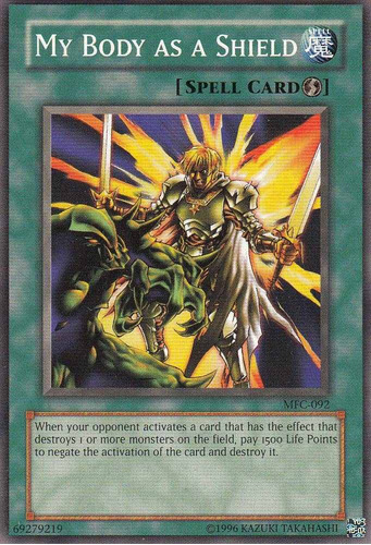 Carta Yugioh My Body As A Shield