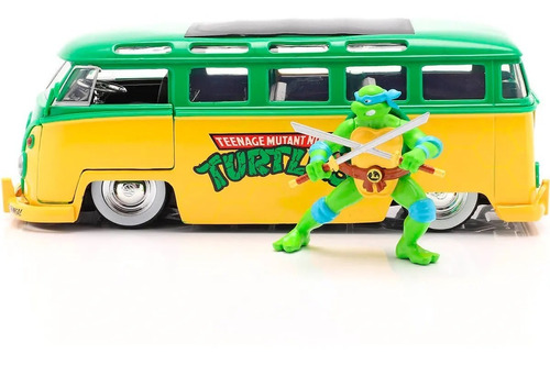  Figura Articulada Jada Tortuga Ninja Leonardo Y Camioneta