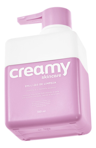 Emulsão De Limpeza Suave Hidratante Creamy Skincare 180ml Momento de aplicação Dia/Noite Tipo de pele Sensível