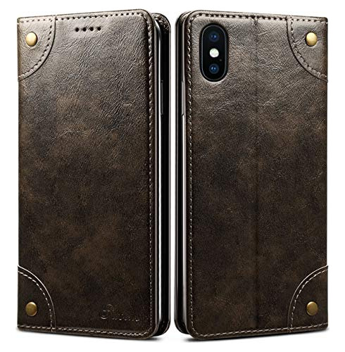 iPhone XS Case, iPhone X Case, Sinianl Leather Wallet 4swjr