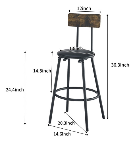 Mesa De Comedor Alta Con Almacenamiento Y 2 Taburetes, 3 Pie